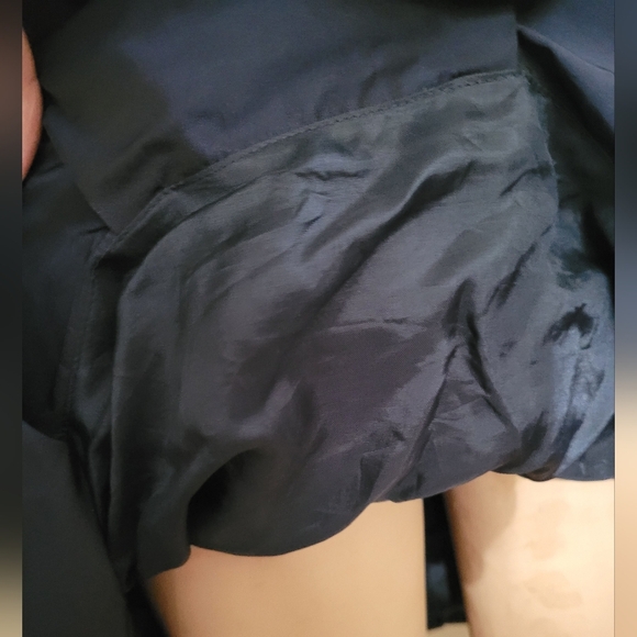 BCBGMaxAzria Colorblock Blue Black Cream Strapless Puff Mini Dress Size 6 - Picture 7 of 11